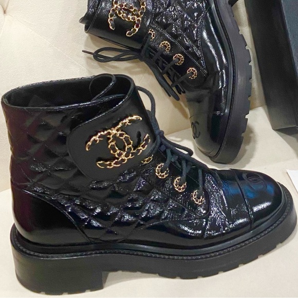 CHANEL Shoes - 🔥🔥Chanel Quilted Calfskin CC Boots Size:38